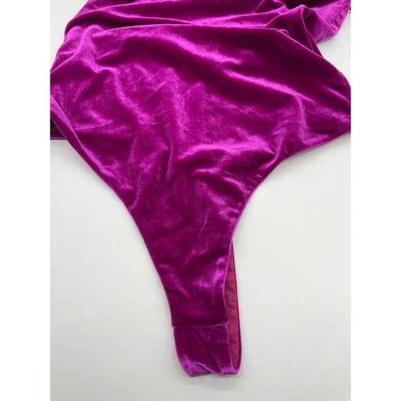 Lovers and Friends Agnes Bodysuit Magenta S Velvet Pink - Picture 6 of 9